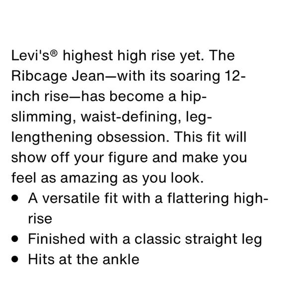 NWT Levi’s Ribcage Straight Ankle Jeans High Rise Light Wash Distressed Women 32 - Picture 3 of 5